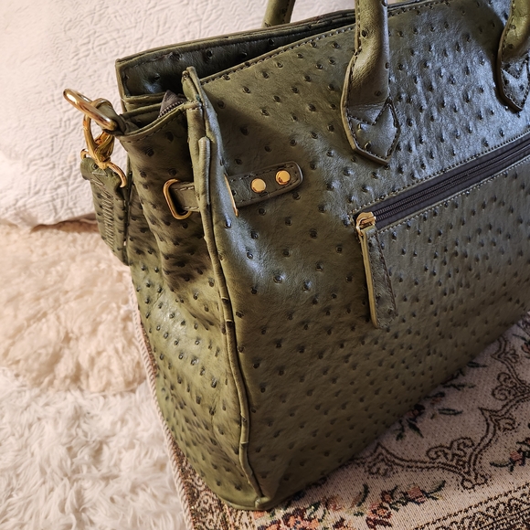 Large Elegant Green Tote bag - Picture 3 of 7
